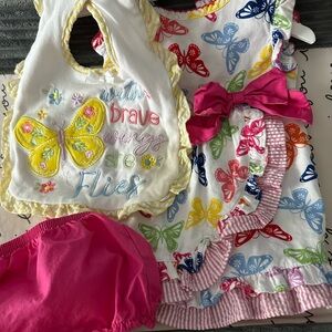 Colorful Butterfly Dress Set for Kids